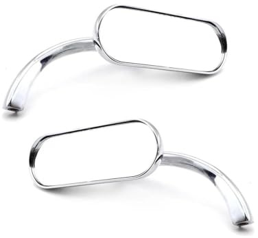Motorcykeltillbehör 1 Par Motorcykel Krom Mini Oval Sidobackspeglar För Harley För Dyna För Softail För Sportster För Touring Backspeglar Sidospegel