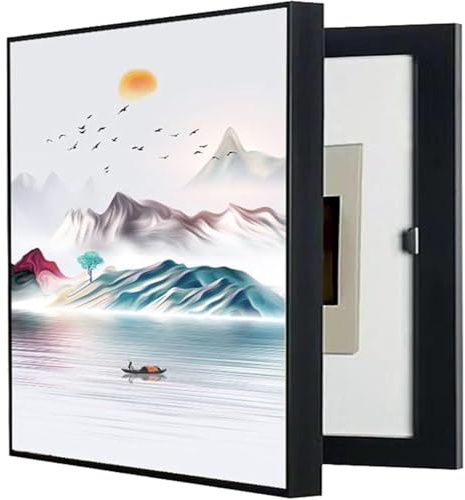 Decorative Electric Meter Cover Painting, Hanging Distribution Box Art, Artistic Electrical Panel Concealment, Wall-Mounted Camouflage Solution for Interiors