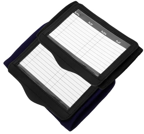 Healeved Braccialetto Playbook da Polso per Football Americano 2 Pezzi, Elastico Finestra Pvc Protettiva, Manuale di Gioco Versatile per Softball, Baseball e Rugby, Accessorio