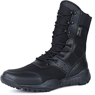 QUNLON Botas militares Hombre Botas Tácticas 6 Botas Ligeras Profesionales con Suela EVA Botas de Combate Impermeable botas senderismo hombres Model521 43EU