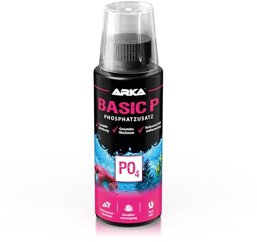 ARKA Basic P - 118 ml - Aditivo de fosfato para el Aumento controlado del Valor PO4 en acuarios Marinos, favorece la Salud de los corales.