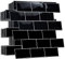 WALPLUS 3D Carrelage Adhesif Mural Cuisine 30.5x15.4 cm Stickers Muraux Cuisine Peler et Coller Carreaux Adhesif Salle de Bain Métro Noir Carreaux Adhesif Cuisine Lot de 20