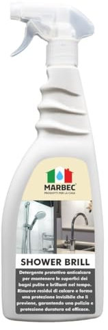 MARBEC SHOWER BRILL 750ML Detergente abrillantador antical protector para sanitarios, mamparas de ducha y cerámica