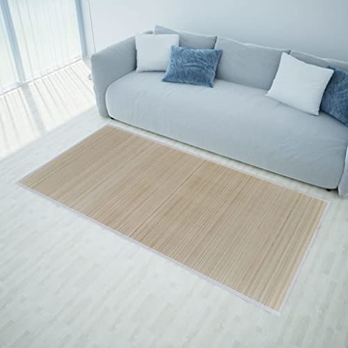 LAPOOH Rektangulära naturliga bambumattor 2 st 120 x 180 cm, naturlig bambumatta, modern vardagsrumsmatta-278744