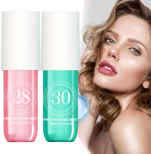 Body Splash für Frauen, Women's Bodyspray, Lang Anhaltender Duftspray, Haar und Körperduftnebel, Eau de Toilette, Feuchtigkeitsspendende Befeuchtet die Haut (28 & 30)