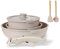 BOREINE Batterie Cuisine Induction 7 Pce, Poele Casserole Induction, Manche Amovible, Antiadhésif sans PFOA/PFAS, Compatible Tous Feux (Induction, Vitrocéramique, Gaz, Four) - Marron
