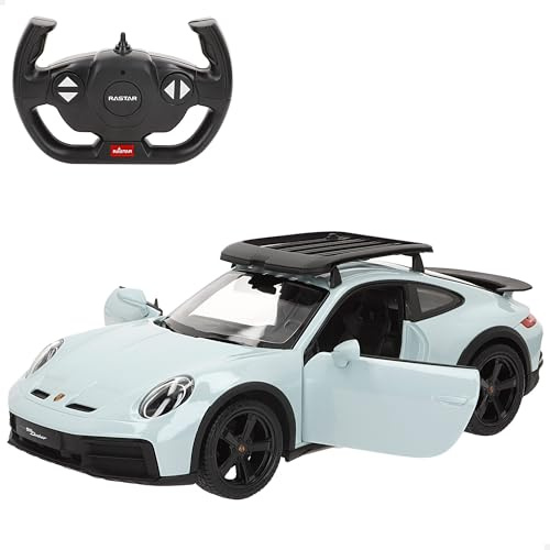 ColorBaby RASTAR Coche teledirigido Porsche 911 Dakar, A Escala 1:14, con Luces Delanteras, Puertas de Apertura Manual y portaequipajes, 6 Funciones, Licencia Oficial, A Partir de 6 años (41327)