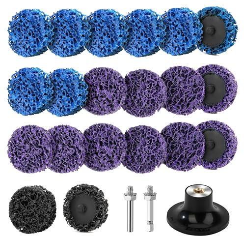 Yesaler Disco Abrasivo Grueso Discos de Limpieza 50mm para el Tratamiento Superficies Pulido Eliminación De Óxido 20 Piezas