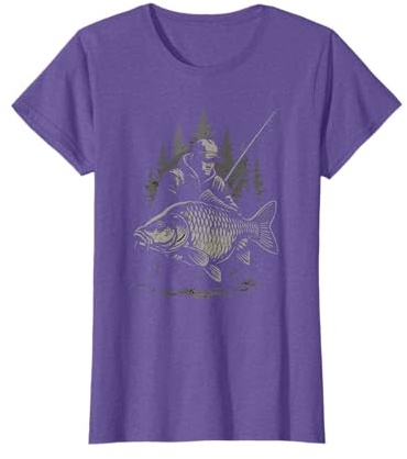 Night Carp Angler – Big Catch Fishing Design T-Shirt