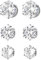 JewelryWe Magnet Ohrringe Magnetische Ohrstecker: 3 Paare Set Silber Ohrclips für Herren Damen Edelstahl Rund Zirkonia Magnetohrringe Fake Plug Tunnel Non-piercing Clips Ohne Ohrloch 6-8mm