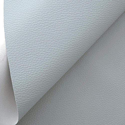 Tissu Simili Cuir Le Tissu D'ameublement en Similicuir Mesuré au Mètre est Un Tissu D'ameublement Solide de Qualité Supérieure, Poule et Tissu de Revêtement, 140 Cm de Large (Rose) (Color : Grau)