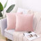 CXTAI Kissenbezug 45x45 cm (2er Set Samt) Kissenbezüge Sofakissen Dekokissen Kissenhülle Zierkissen - Rosa