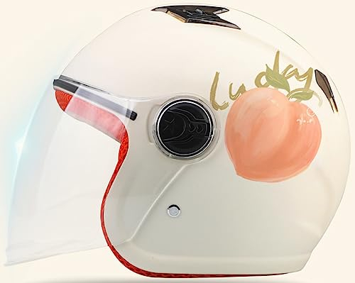 Kinder Motorradhelm Jungen und Mädchen Rollerhelm ECE-Zulassung Mofa Helm jethelm mit Sonnenblende Fahrradhelm Komfortable Schutzhelme für 4 Jahre - 9 Jahre Kid A,50-55CM