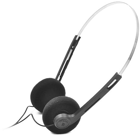 SHUZHENG Casque rétro supra-auriculaire, mini-casque stéréo, léger, avec câble, ambiance vintage, casque à arc, années 80-90, casque rétro, filaire, pour la plupart des téléphones portables, lecture