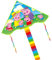 Techpinmin Drachen Kinder, Niedlicher Kite für Anfänger ab 3 Jahren mit Langen Schwanz und 100 Meter Drachenlinie, Geeignet für Kinder und Erwachsene Strandreisen und Spiele im Freien 62x98 cm
