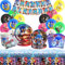76 Pcs Stoviglie per Feste di Compleanno, Cartoon Decorazione Festa di Compleanno Set Stoviglie, Kit Cartoon Piatti Tovaglia Tovaglioli Palloncini Banner