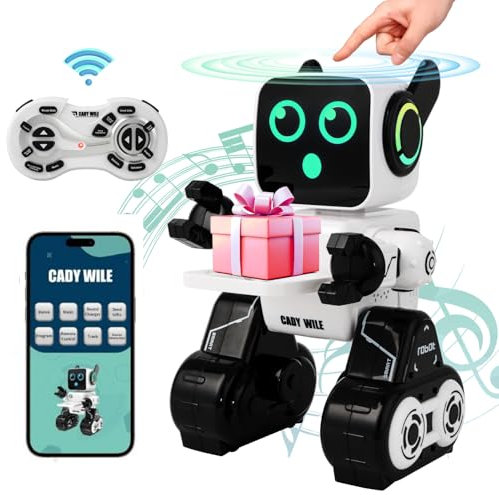 Joellfuner Ferngesteuerter Roboter Spielzeug, Roboter Spielzeug für Kinder, RC-Roboter mit Berührung, APP und Fernsteuerung, Programmierbares, Tanzen, Singen, Sprechen, Geschenk für Kinder