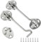 flintronic 2PCS Cerraduras de Gancho para Puerta de Granero, Gancho para Puerta y Pestillo de ojo, Ganchos de Cabina y Pestillo de ojo, para Baño, Ventana, Acero Inoxidable, Plata (8 Pulgadas)