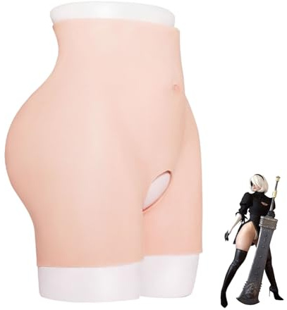 FSYH Silicone Butt Panty Hip Enhancer Shaper Pantaloncini Crossdresser Finto Gluteo Lift Biancheria Intima per Donna Crossdresser,Avorio,One Size