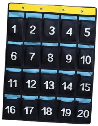 predolo Portadocumenti tascabile con numerazione, accessorio multifunzionale, organizer da appendere alla porta della parete per calcolatrice, 20 Tasche