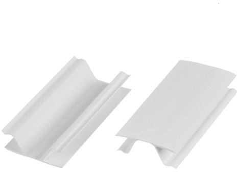 HOLZBRINK Connecteur d’angle pour socle de cuisine, jonction flexible angle intérieur et extérieur, HBK15, 150 mm, couleur brillance blanche