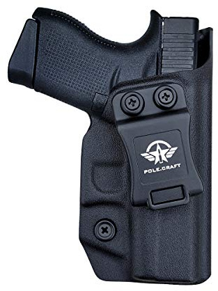 POLE.CRAFT IWB Kydex fondina per pistola G43X/G43 Gen 1 2 3 4 5 – fondina interna nascosta in vita – accessori regolabili per pistole a cannone, mano destra/nero