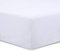 VISION - Lot de 2 Draps Housses 90 x 200 cm - Coloris: Blanc - 100% Coton: 57 Fils - 4 Coins élastiques - Bonnet de 30cm