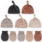 Ecojoy Newborn Baby 5 Mützen und 5 Paar Kratzfeste Fäustlinge für Babys Jungen und Mädchen, Alter 0-6 Monate, 100% Baumwolle, Einheitsgröße, braun