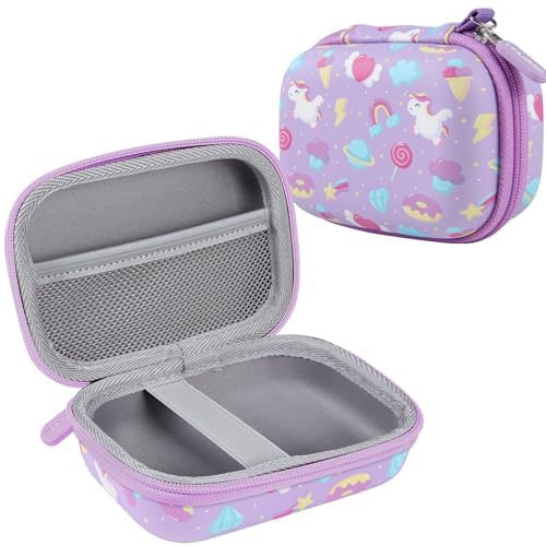Leayjeen Kids Digital Camera Case, Compatible with Gofunly/Hangrui/Cocopa/GREENKINDER/YunLone/arnssien/Vavkasi,Christmas Birthday Gift Toys for Boys and Girls(Case Only) Purple Unicorn