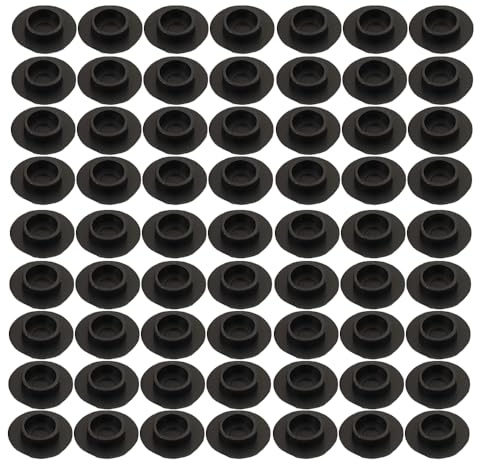 100 tapones de plástico, tapones de plástico negro M14, tapa de extremo de inserción, cubiertas de agujeros para pernos hexagonales para muebles