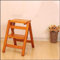Trittleiter Leiterhocker Massivholz Haushaltsleiter Klappbare Zweistufige Leiter Multifunktionsleiterhocker Treppenstuhl Indoor-Kletterleiter Kleine Trittleiter/Orange