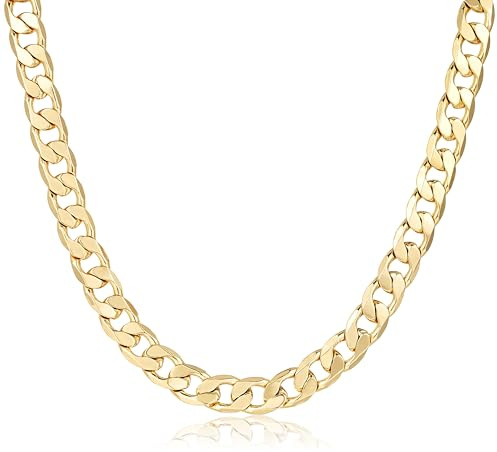 Bling King London – Gold Cuban Curb Link Chain, 12mm Thick, 24-Inch Long