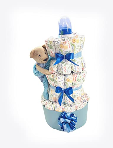 Windeltorte Junge/Mädchen | Klettermax | Das perfekte Geschenk zur Geburt & Taufe (Junge)