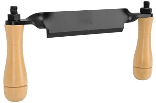 Draw Knife Debarking Tool, Drawknife Curved Knife Tree Bark Peeler Tool Woodworking Debarking Hand Tool with Wood Grip Handles Felled Draw Shave Knife Wood Chisels for DIY