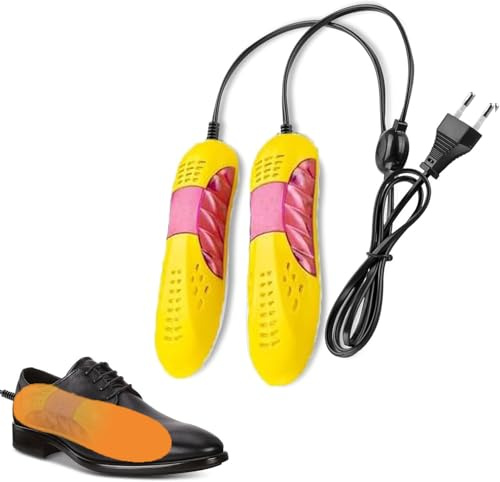 Sèche-Chaussures,Seche-Bottes,2025 NeuSéchoirs Chaussures,Shoe Dryer Sèche,Réchauffe électrique Déshydratant (Jaune)