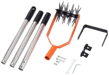 VIVIWI Attrezzo da giardino rotante con manico ergonomico per una coltivazione efficiente del suolo e manico regolabile in lunghezza