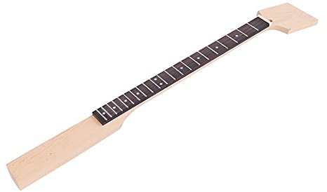 Tissting Bass Guitar Neck, Unfinished Maple Wood Guitar Neck with Rosewood Fretboard 21 Frets 79.5cm for DIY Cigar Box Guitar Custom Build