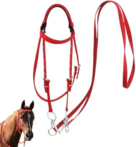 Testiera Briglia Da Addestramento Per - Testiera Regolabile, Set Di Briglie In Corda | Testiera E Redini Per , Briglia Da Equitazione Con Corda Per Equitazione In Scuderia, Accessori Pe