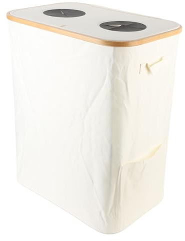FILFEEL Foldable Recycling Bin with Lid, Reusable Double Inner Bag, Versatile Storage Solution for Bottles & Cans, (Beige)