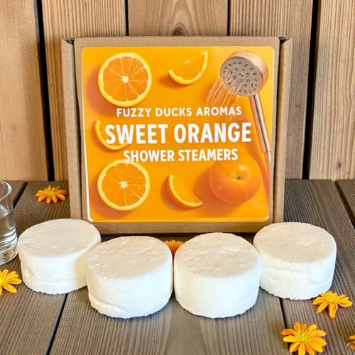 Fuzzy Ducks Aromas Sweet Orange Shower Steamers, Aromatherapy Tablets