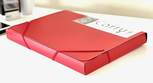 20x Sammelmappe, rot, für 300 Blatt A4 mit Gummizug-Verschluss, Ordnungsmappe, Dokumentenmappe, Aktenmappe