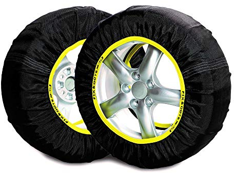 SNOVIT FIX&GO TEX PLUS Textilschneekette, Größe L, Tourismus, SUV, 4x4 und Transporter, ZT EN-16662-1 zertifiziert, 2 Stück