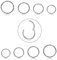 Adramata 8 Stücke 6-12mm Edelstahl 16g 18g Knorpel Creolen für Männer Frauen Nasenring Helix Septum Couch Daith Lip Tragus Piercing Schmuck Set