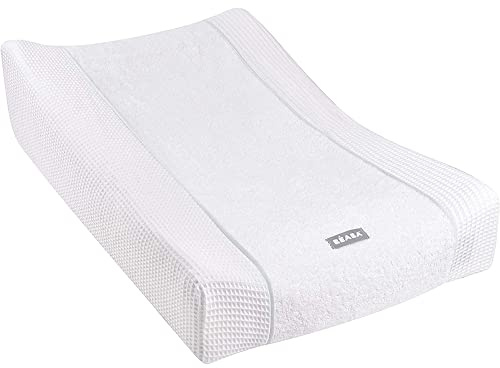 BÉABA, Housse pour Matelas à Langer Sofalange, 100% Coton Nid d'abeille, Eponge Moelleuse, Drap Absorbant, Confort Optimal, Tissus Certifiés Oekotex , Blanc