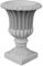 gartendekoparadies.de Pflanzvase mit markanter Architektur Pflanzgefäß aus Steinguss, H. 67 cm, 16 Liter, 52 kg, Grau, frostsicher für Außenbereich