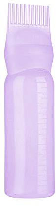 Flacon applicateur de 120 ml avec pinceau gradué, peigne à racine, outil de coloration pour cheveux (violet)