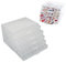 Hapivida 120 Grids Acryl Schmuck Aufbewahrungsbox 5 Schubladen Transparente Ohrring Schmuckkästchen Sortierboxen für Frauen Mädchen Ringe Halsketten Make-up Kosmetik