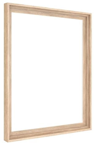 MCS Marco de lienzo flotante, marcos de arte para pinturas en lienzo con cierres adhesivos y accesorios para colgar, 16 x 20 pulgadas, acabado natural