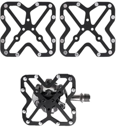HOUSON Fahrrad Pedal, Aluminiumlegierung Pedalaufsatz Adapter Anti-Rutsch Schuhplatten für Rennrad, Mountainbike
