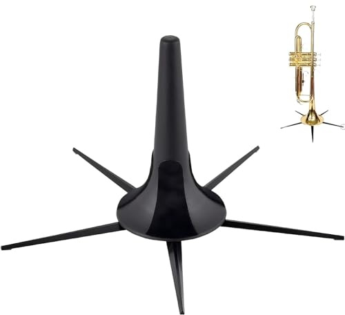 Soporte para trompeta – Soporte de trompeta de metal estable de 5 patas, soporte plegable para instrumentos de música, accesorios de trompeta para estudio en casa, actuaciones en escenarios